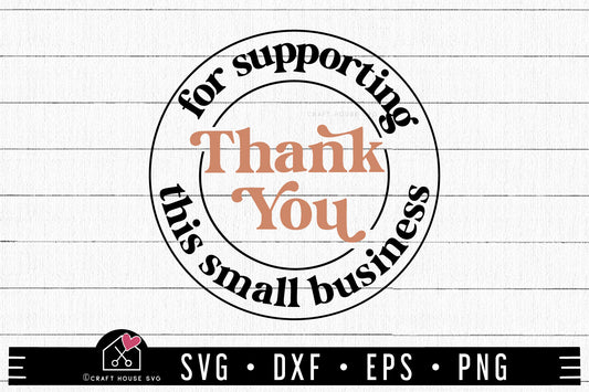 FREE Small Business SVG Thank You Cut File | FB465 - Craft House SVG