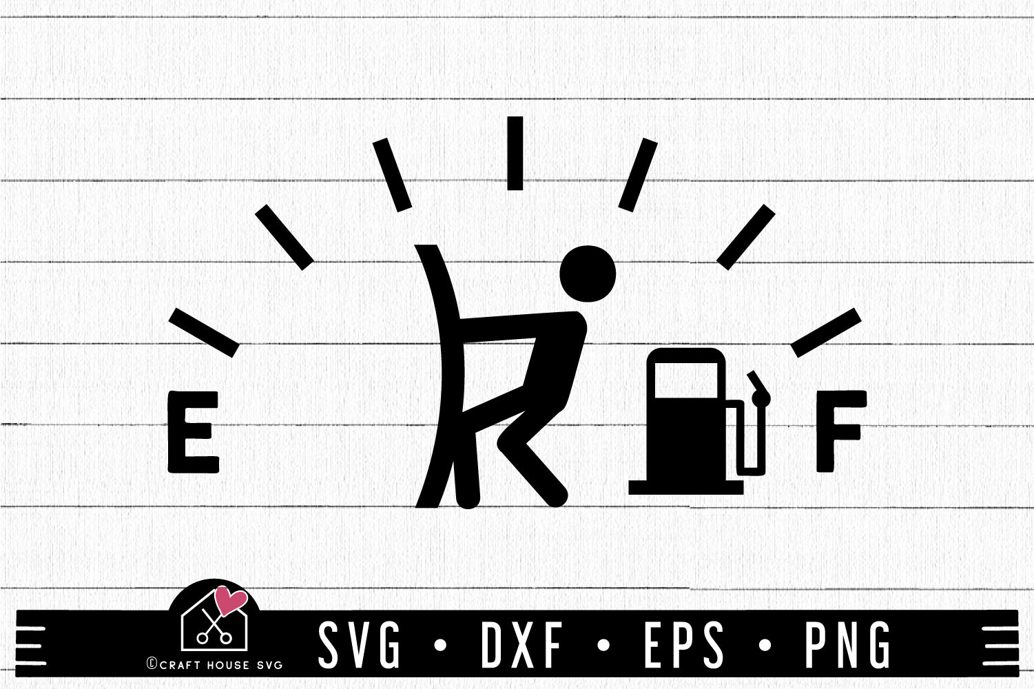 FREE Empty Gas Funny SVG Gas Gauge Cut File | FB470 - Craft House SVG