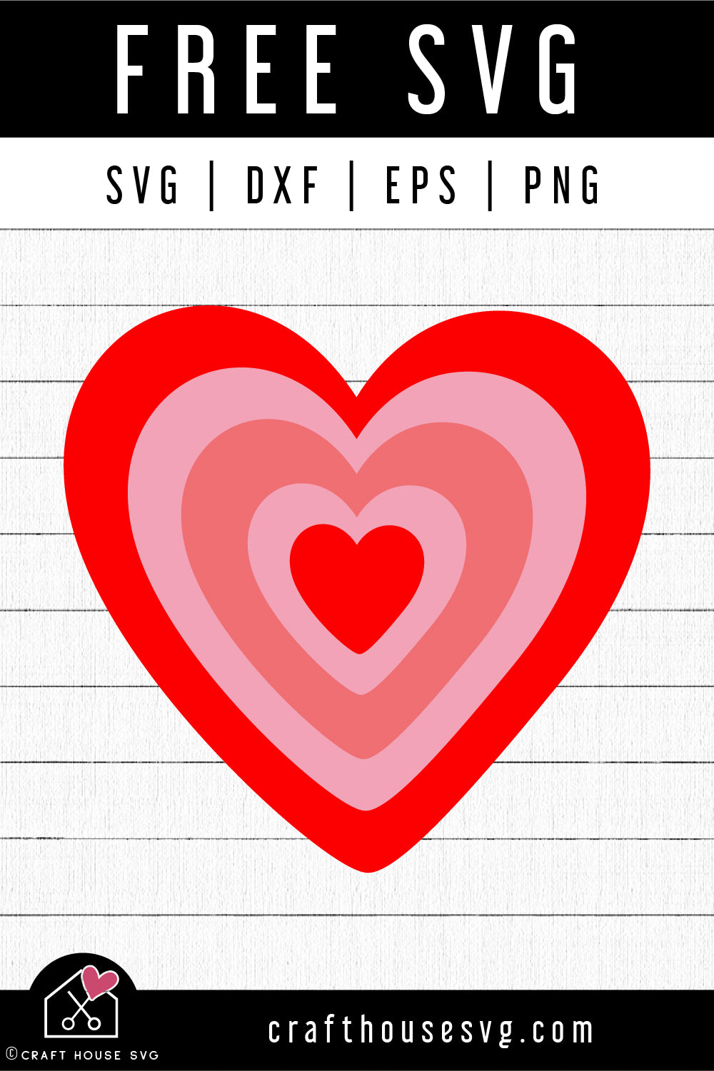 FREE Heart SVG Layered Heart Cut File | FB472