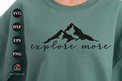 FREE Explore More SVG Mountains Cut File | FB483 - Craft House SVG