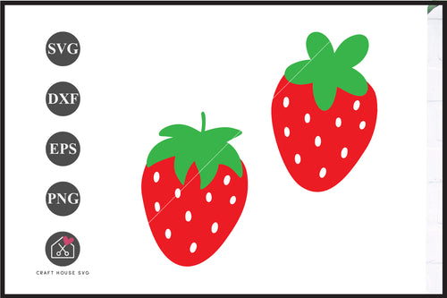 FREE Strawberry SVG Strawberries Cut File - Craft House SVG