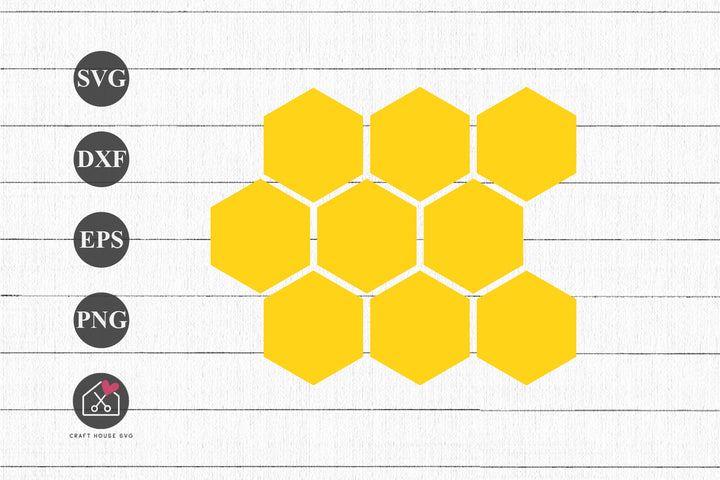 FREE Honeycomb SVG Bee Pattern Cut File | FB486