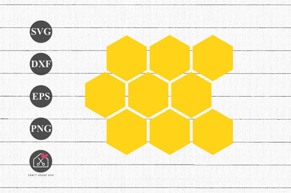 FREE Honeycomb SVG Bee Pattern Cut File | FB486 - Craft House SVG