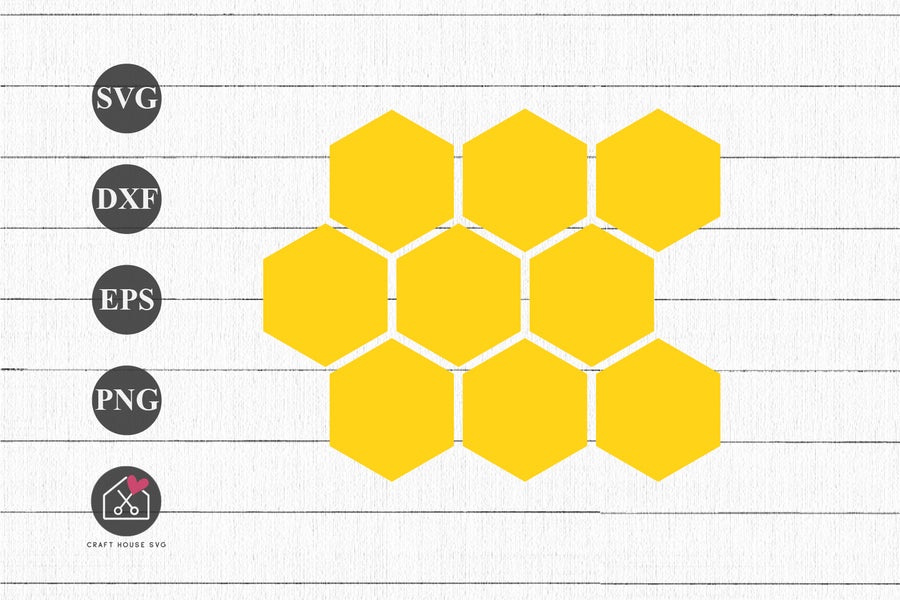 FREE Honeycomb SVG Bee Pattern Cut File | FB486 - Craft House SVG