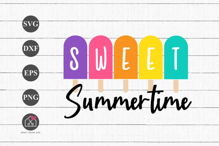 FREE Sweet Summertime SVG Summer Tote Design Cut File | FB489