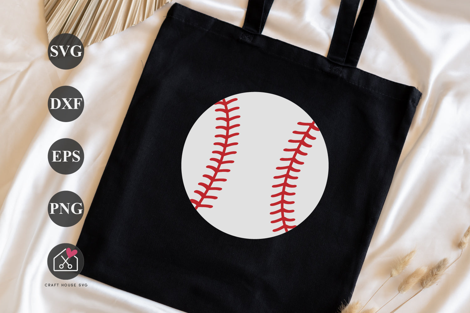 FREE Baseball SVG Baseball Tote Design Cut File | FB494 - Craft House SVG