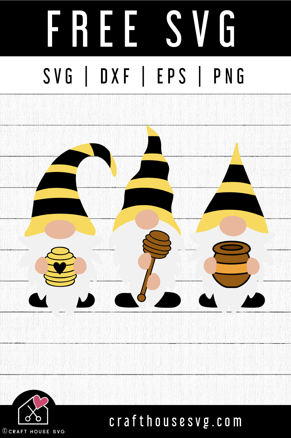 FREE Bee Gnomes SVG Spring Gnomes Sign Cut Files