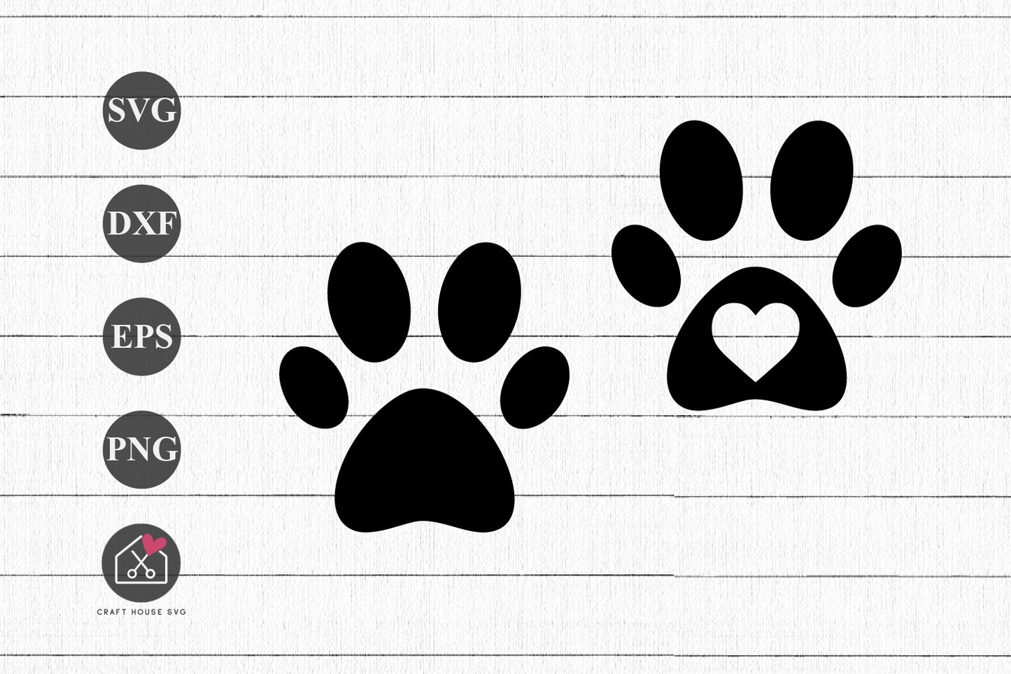 FREE Paw SVG Dog Paw Cut Files - Craft House SVG
