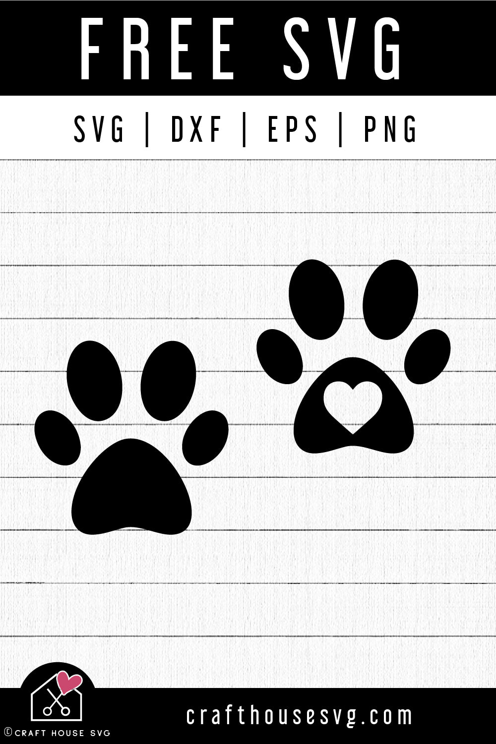 FREE Paw SVG Dog Paw Cut Files - Craft House SVG