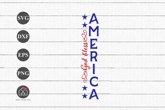 FREE God Bless America SVG Cut File - Craft House SVG