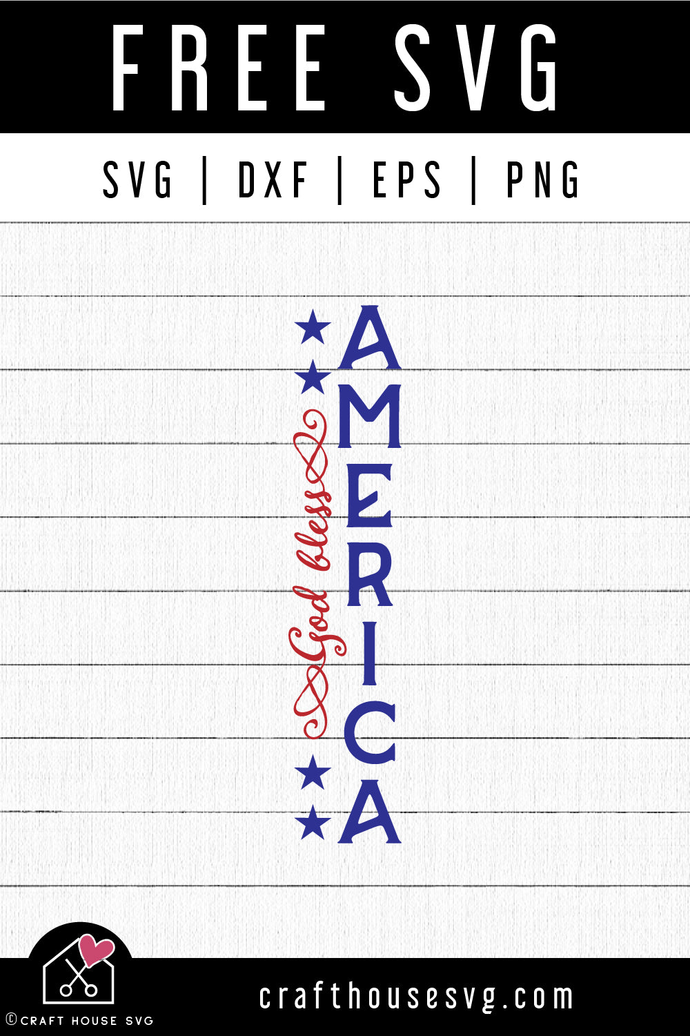 FREE God Bless America SVG Cut File - Craft House SVG