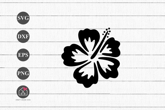 FREE Hibiscus Flower SVG Cut File - Craft House SVG