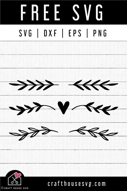 FREE Flourish Divider SVG Cut File - Craft House SVG
