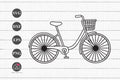 FREE Bicycle with Basket SVG Cut File - Craft House SVG