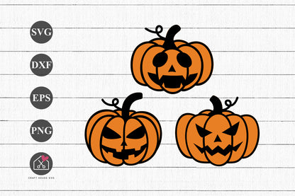 FREE Halloween Pumpkin Faces SVG Jack o lantern cut file - Craft House SVG