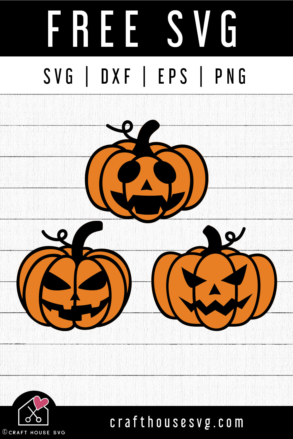 FREE Halloween Pumpkin Faces SVG Jack o lantern cut file - Craft House SVG