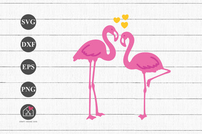FREE Flamingoes SVG Cut file - Craft House SVG