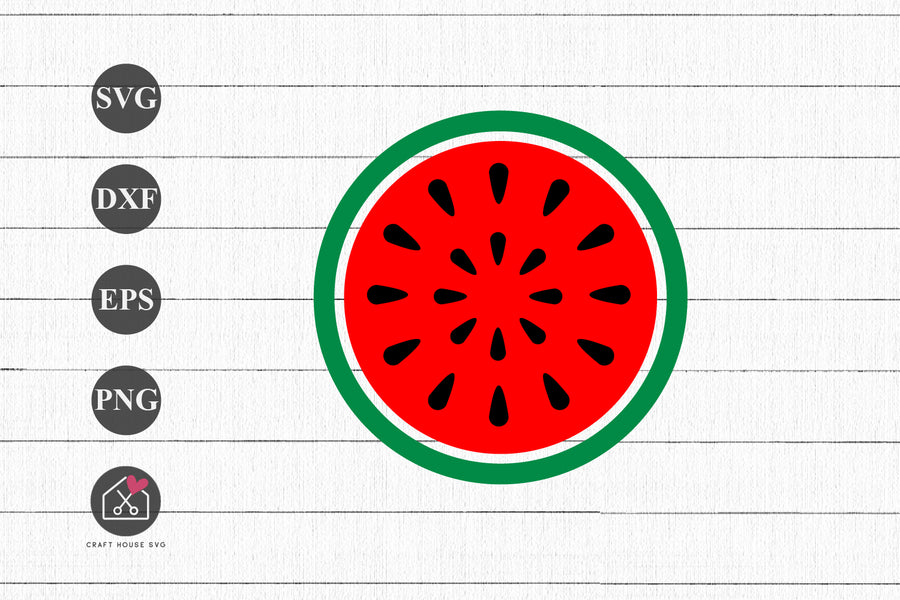FREE Watermelon SVG Summer Cut Files - Craft House SVG