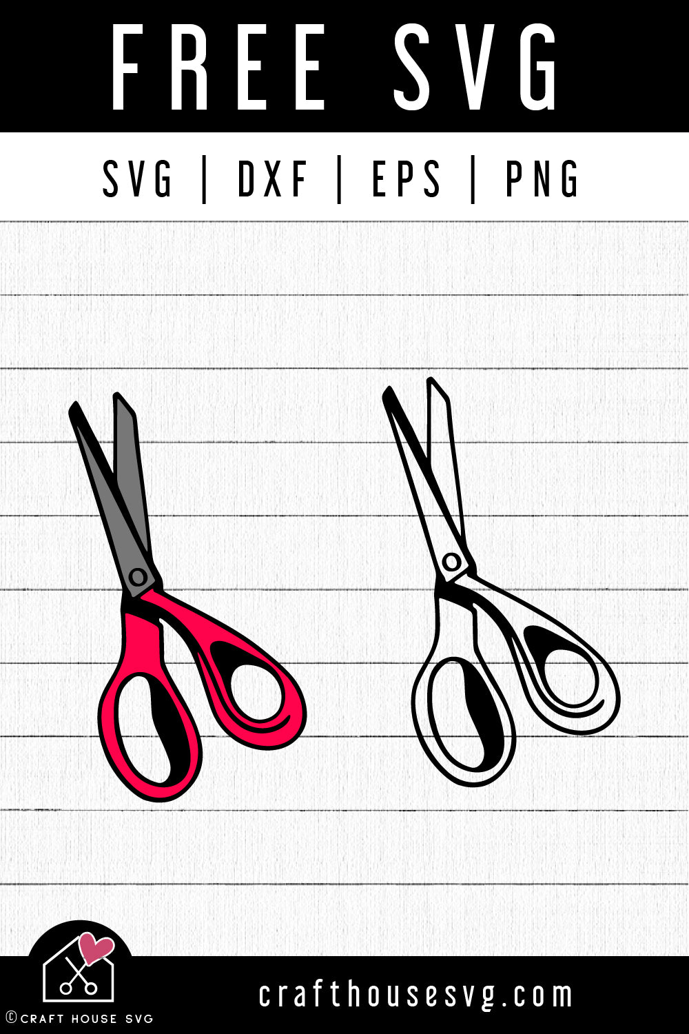 FREE Scissors SVG School Supplies Cut Files