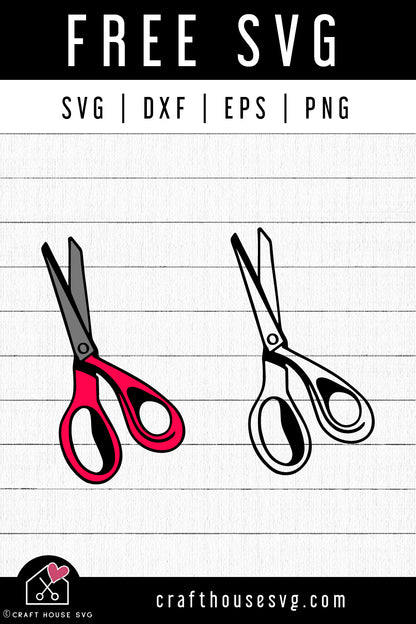 FREE Scissors SVG School Supplies Cut Files