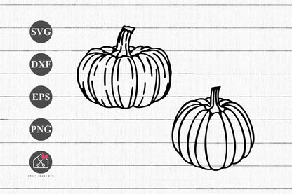 FREE Hand Drawn Pumpkin SVG Fall Autumn Cut Files