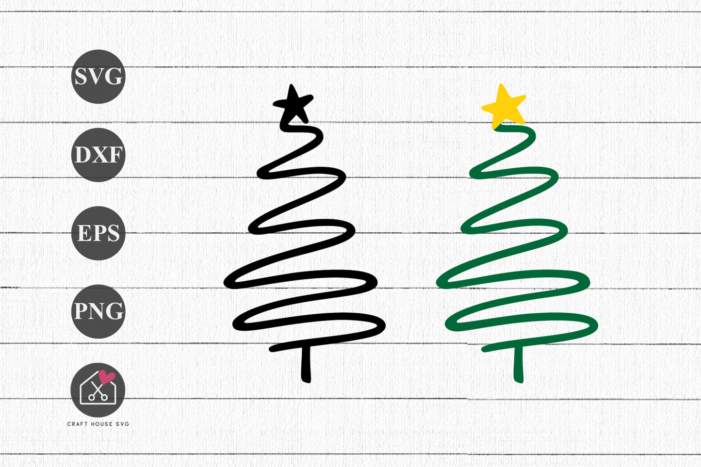 FREE Minimal Christmas Tree SVG Cut Files - Craft House SVG