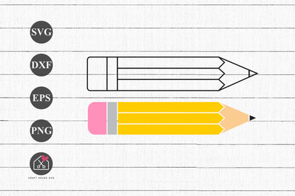 FREE Pencil SVG School Supplies Cut Files