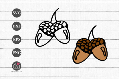 FREE Acorns SVG Fall Autumn Cut Files