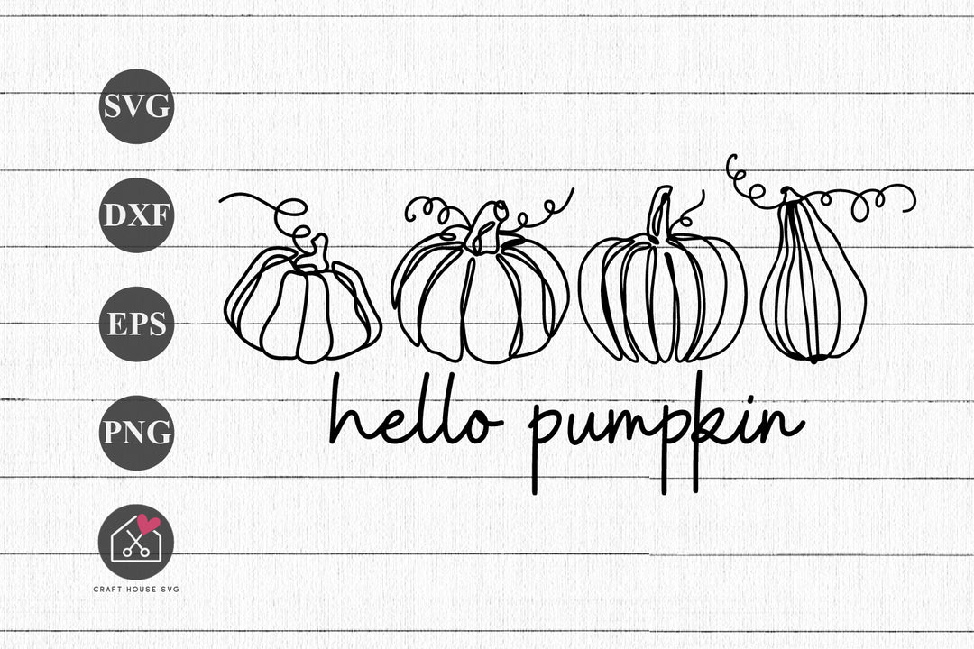 FREE Hello Pumpkin SVG Fall Autumn Cut Files FB573