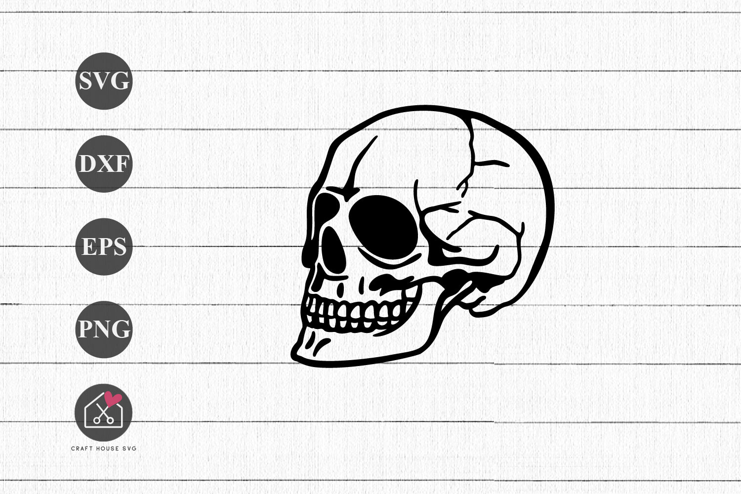 FREE Skull SVG Halloween Cut Files FB575 - Craft House SVG