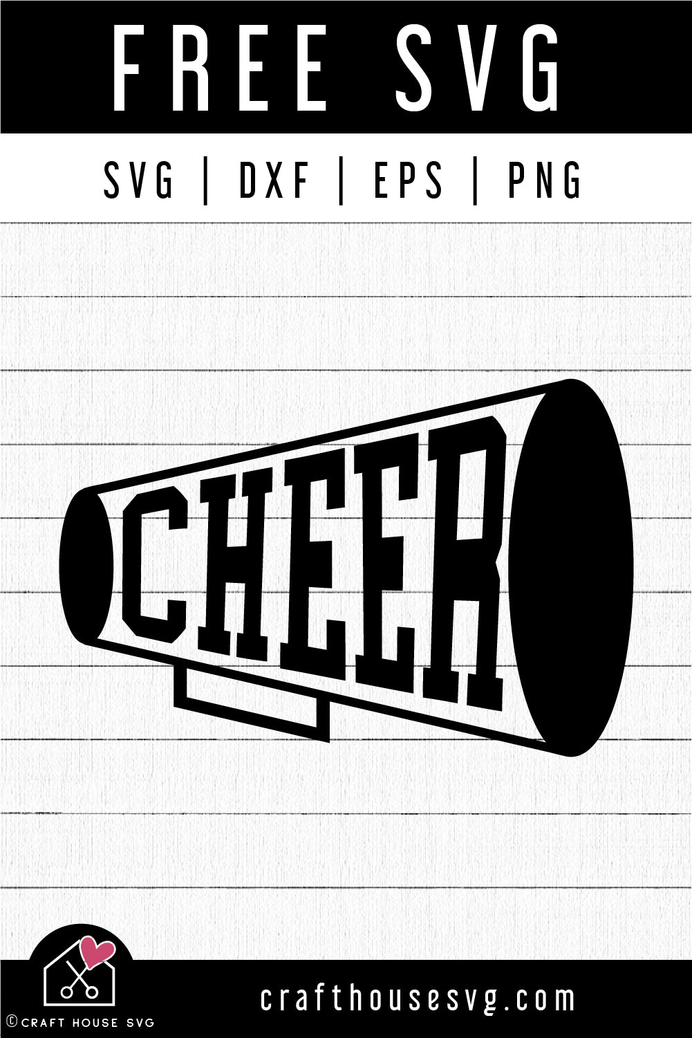 FREE Cheerleader Megaphone SVG Cut Files