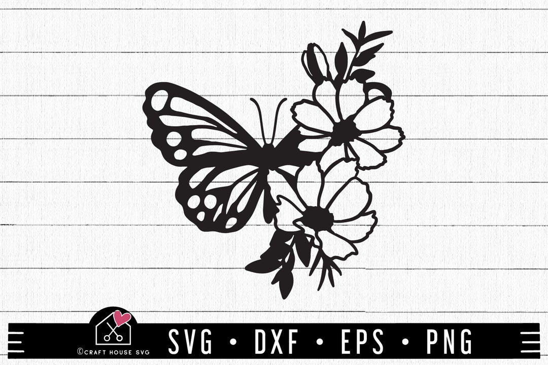 FREE Floral Butterfly SVG Cut Files