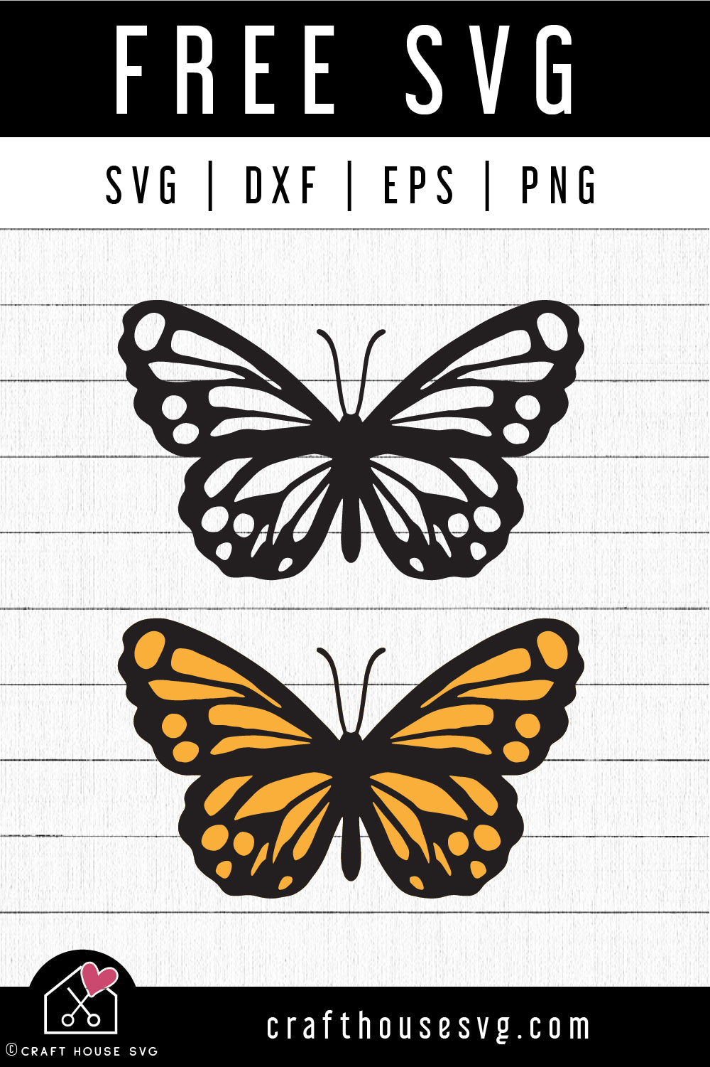 FREE Butterfly SVG Cut Files - Craft House SVG