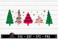FREE Cute Minimal Christmas Trees SVG Christmas Shirt Cut Files