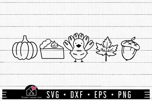 FREE Thanksgiving Icons SVG Fall Autumn Shirt Cut Files