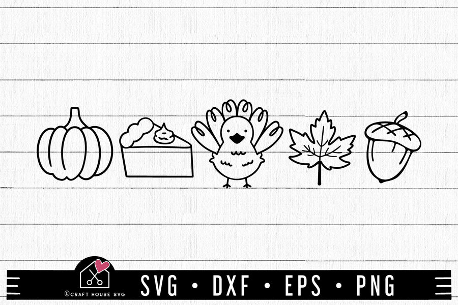 FREE Thanksgiving Icons SVG Fall Autumn Shirt Cut Files