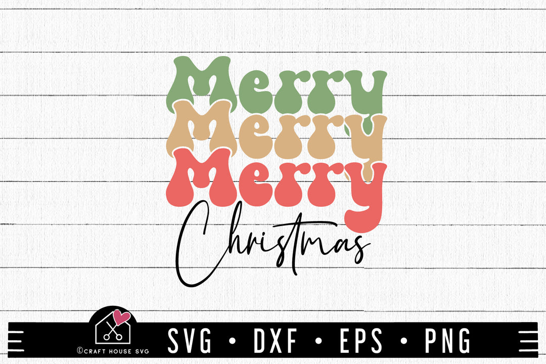FREE Merry Christmas SVG Retro Shirt Design Cut Files