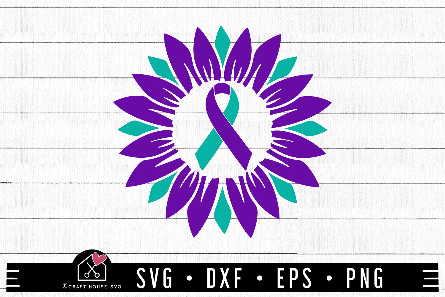 FREE Suicide Prevention Awareness Sunflower SVG Ribbon Cut Files