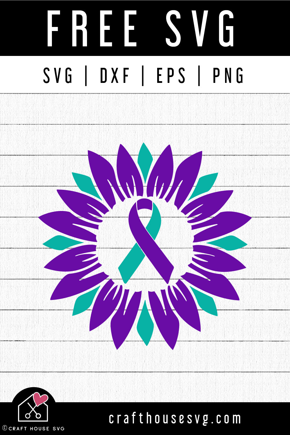 FREE Suicide Prevention Awareness Sunflower SVG Ribbon Cut Files