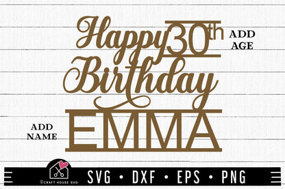 FREE Birthday Cake Topper SVG Cut Files
