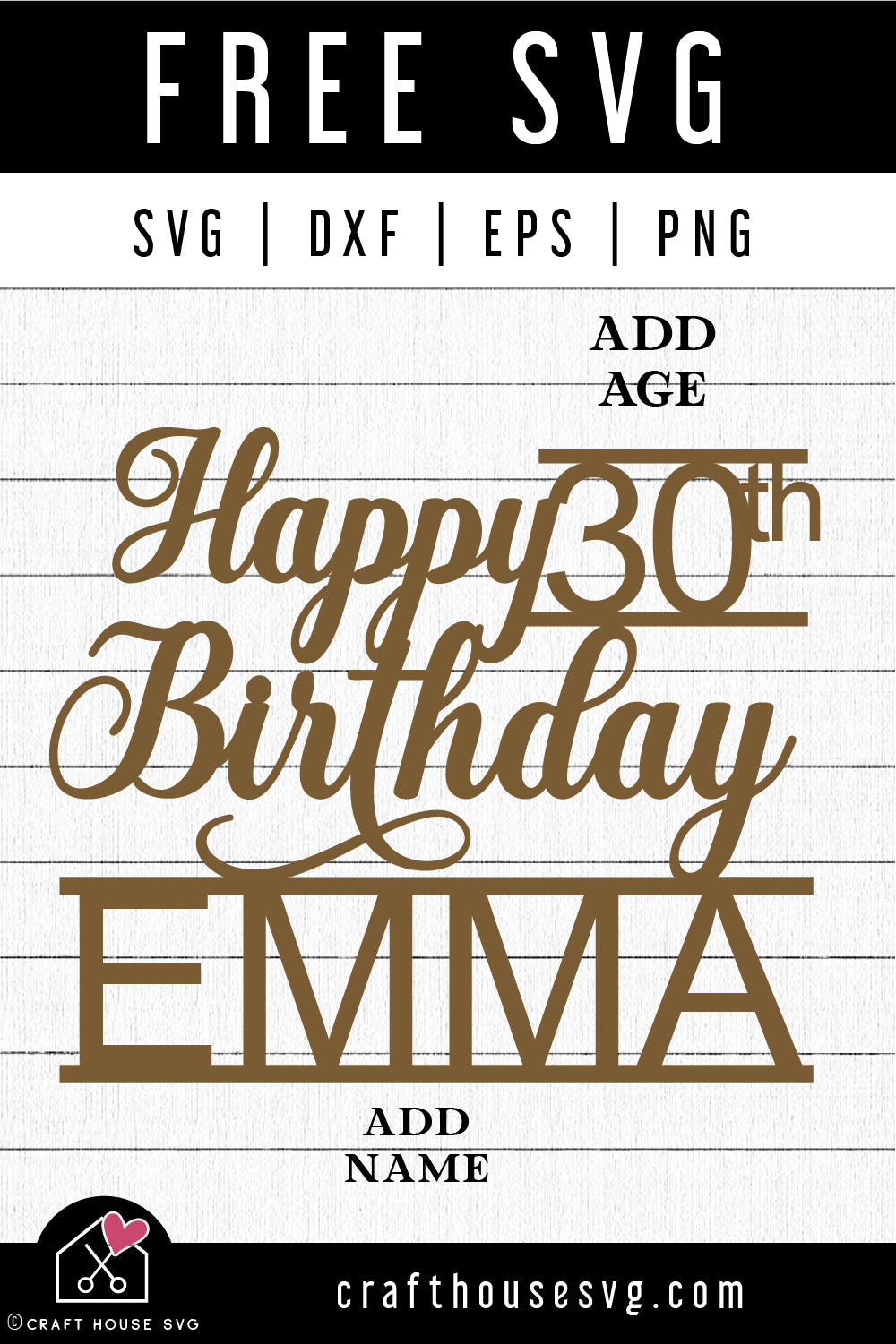 FREE Birthday Cake Topper SVG Cut Files - Craft House SVG