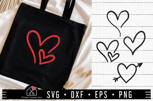 FREE Hand Drawn Heart SVG Valentines Day Cut Files - Craft House SVG