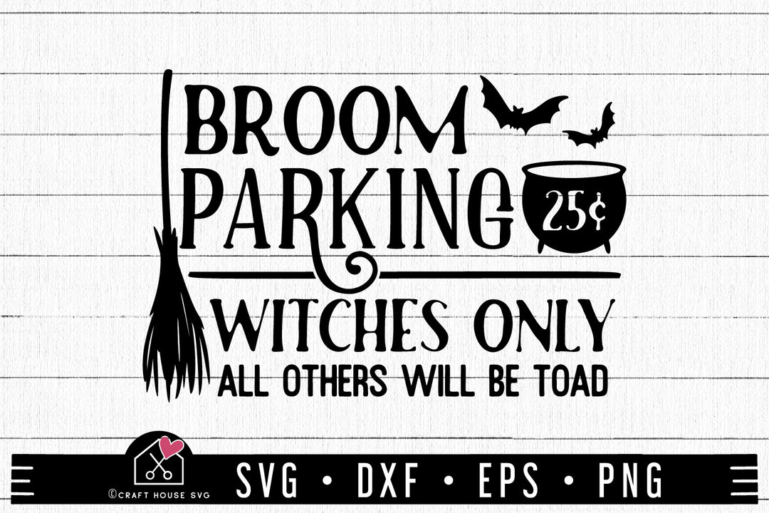 Halloween SVG Broom parking witches only SVG | MF122