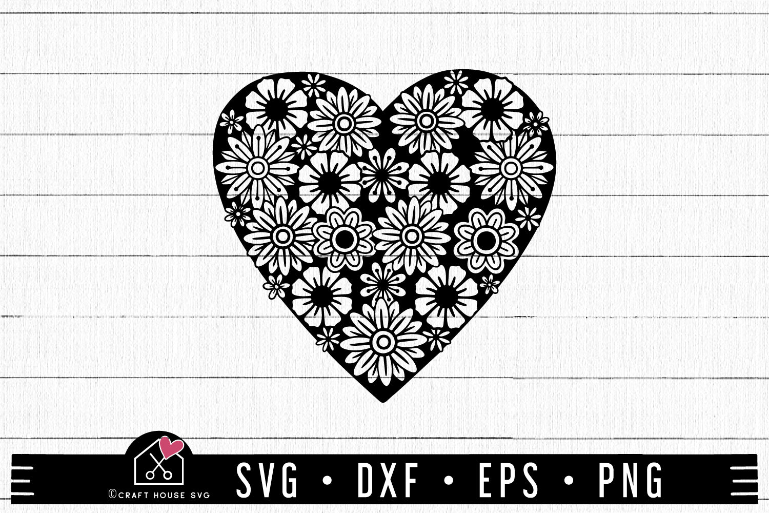 Heart SVG file | Floral Heart SVG MF95
