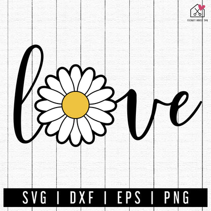 FREE Love Daisy SVG Flower Cut File | FB445
