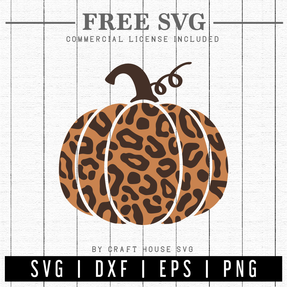 FREE Leopard print pumpkin SVG | FB148