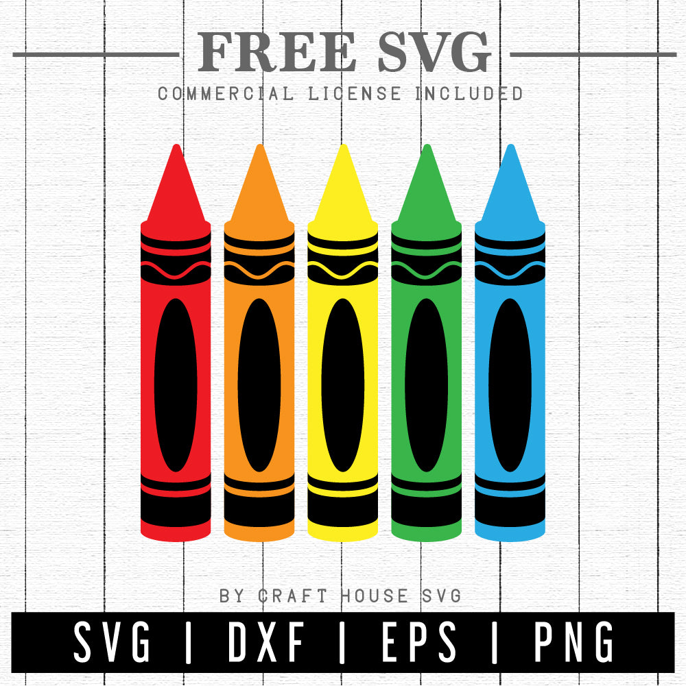 FREE Crayons SVG | FB152 - Craft House SVG