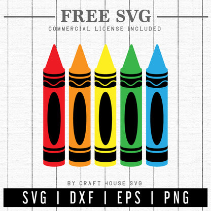 FREE Crayons SVG | FB152 - Craft House SVG