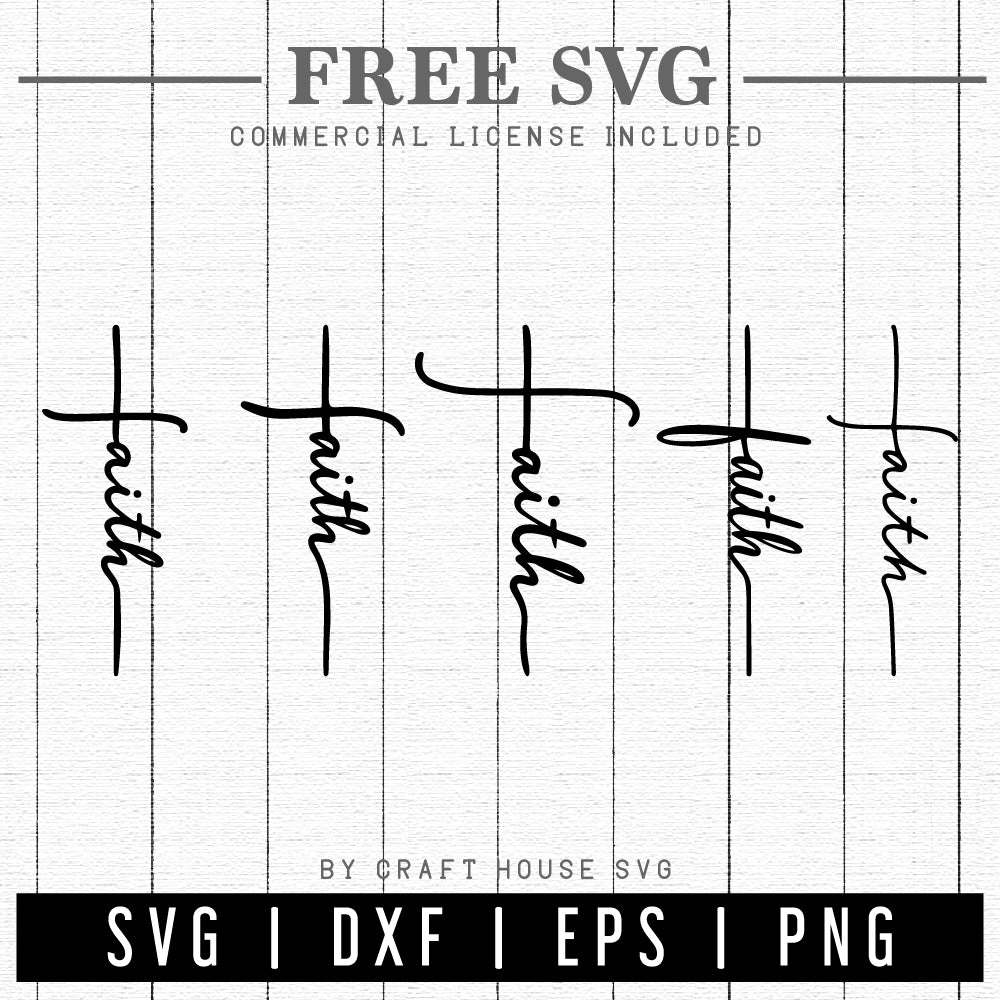 FREE Faith Cross SVG | FB158 - Craft House SVG