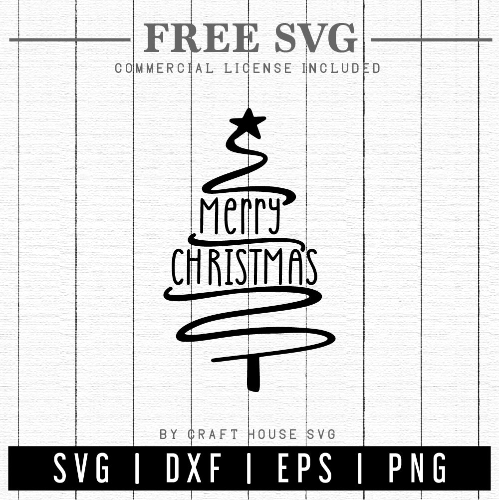 FREE Merry Christmas SVG - Craft House SVG
